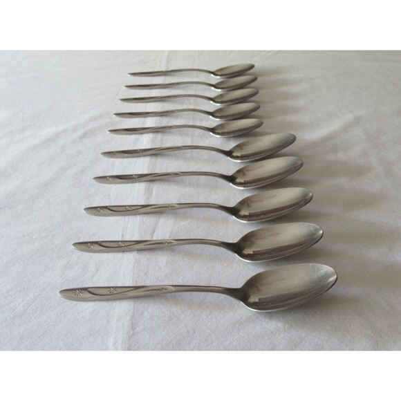 International Silver Stainless USA Americana Star 5 Teaspoons 5 Table Spoons - Picture 10 of 10
